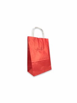 ZAK Papier Draagtas gedraaid papieren koord Bordeaux 18(L)x25(H)x10cm