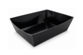 KARTONNEN SNACKBAKJE / FRIETBAKJE ZWART 165x85x48mm KARTON/PET