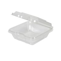BAK, rPET Vierkant Saladebak 520ml Transparant Met Deksel 130x130x53mm