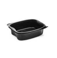 BAK, Magnetron PP Maaltijdbakje 900 ml Zwart 190x155x52mm