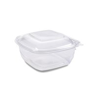 BAK, rPET Saladebak 375 ml Transparant Met Deksel 