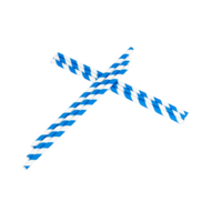 RIETJE Drinkrietje Papier Wit Blauw 8X197mm