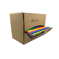 Pomebio Papieren Rietjes - Mix Kleuren - 6x195 mm - Dispenserbox à 500 stuks