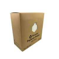 Pomebio Papieren Rietjes - Wit - 6x195 mm - Doos à 500 Stuks