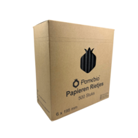 Pomebio Papieren Rietjes - Zwart - 6x195 mm - Doos à 500 Stuks